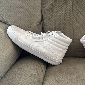 Women size 9 white high top vans
